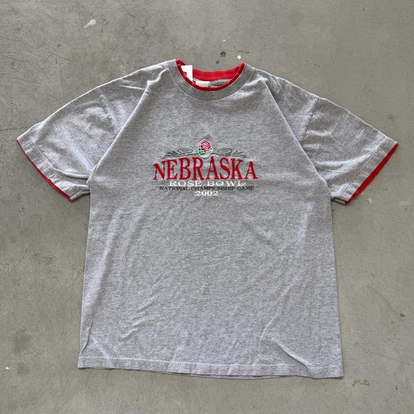Vintage 2002 Nebraska Huskers Rose Bowl T-Shirt - Large