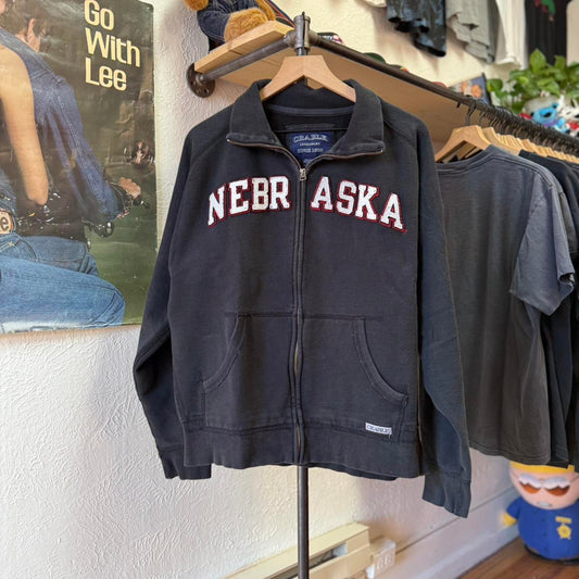 Vintage Y2K Nebraska Huskers Zip Up Crewneck - Large