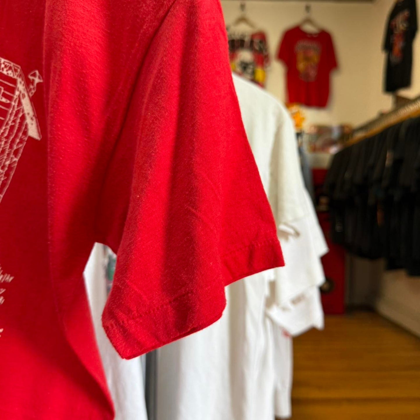 Vintage 80s Nebraska Huskers Oklahoma Sooners Outhouse T-Shirt