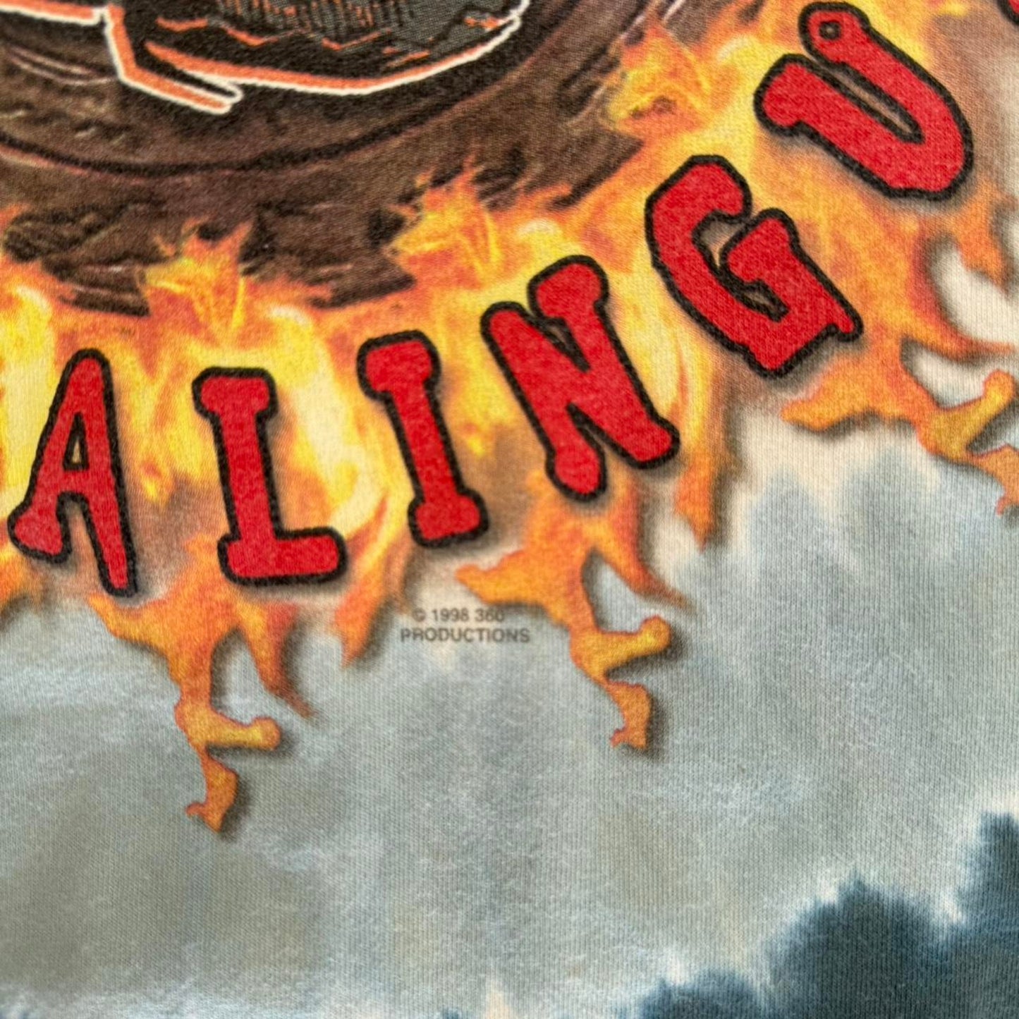 Vintage 90s Supralingua GD Liquid Blue Band T-Shirt - X-Large