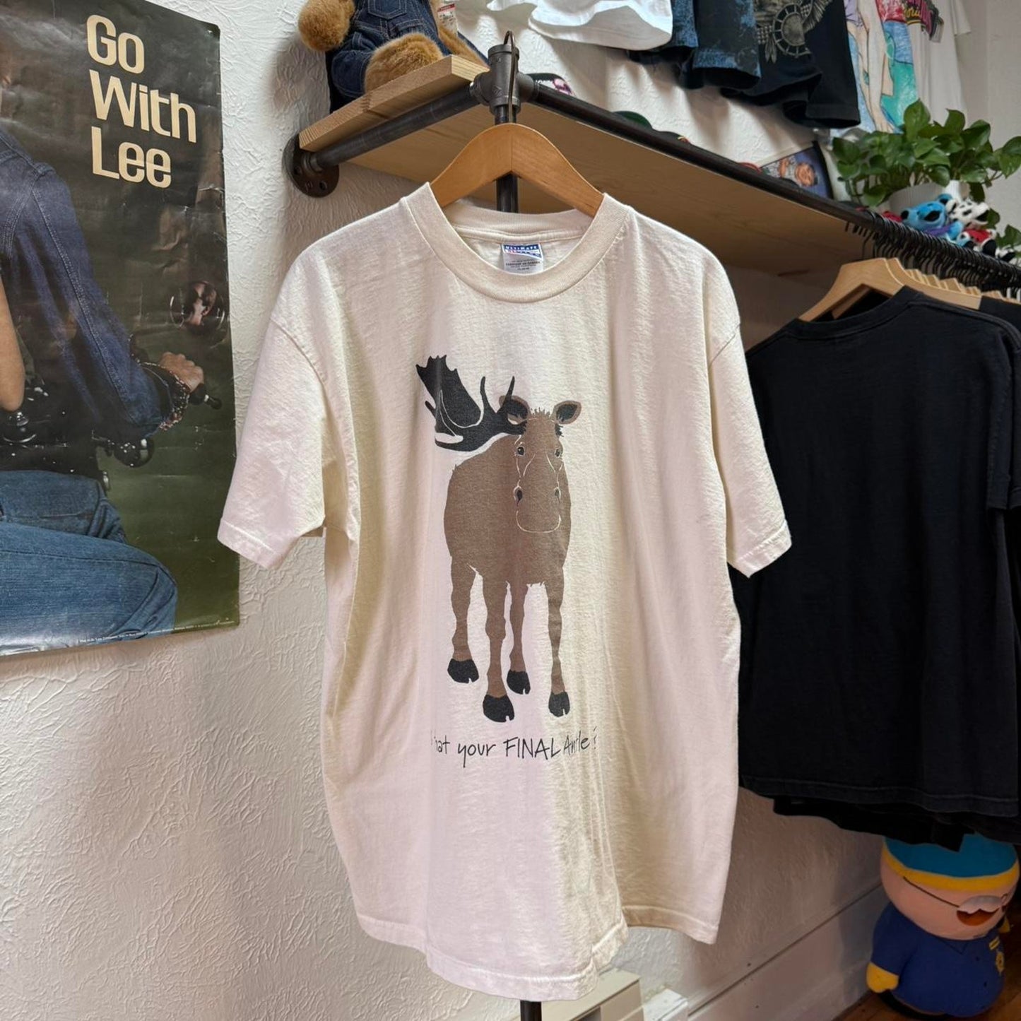 Vintage 90s Is That Your Final Antler Cartoon Funny T-Shirt - X-Large