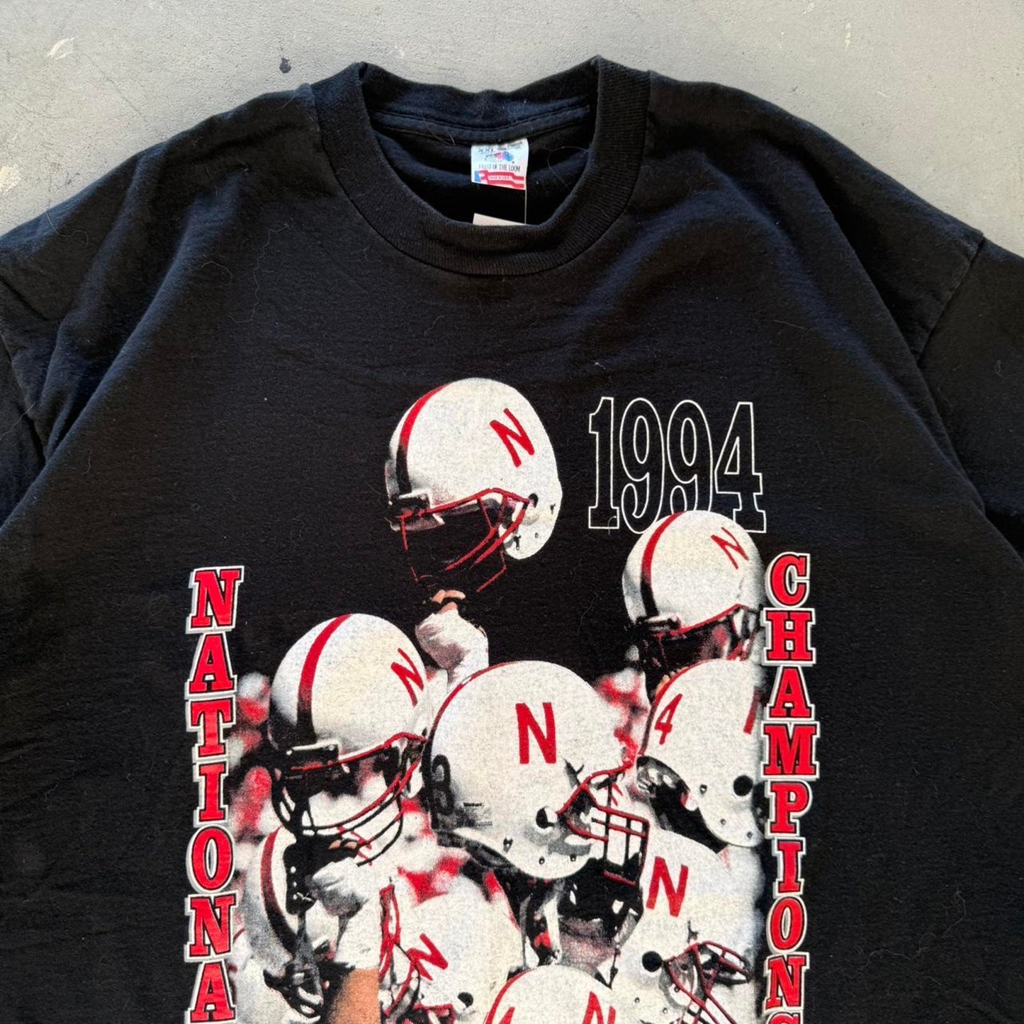 Vintage 90s Nebraska Huskers National Champions Helmet T-Shirt - XX-Large