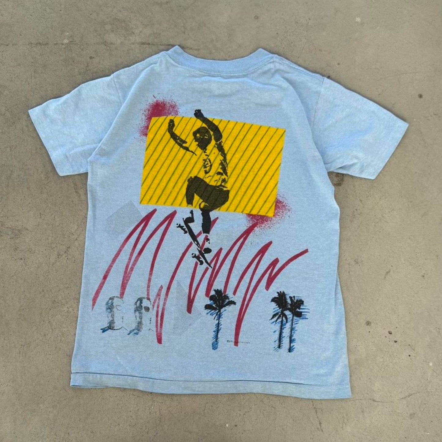Vintage 80s Skateboarding Skater T-Shirt - Kids Medium