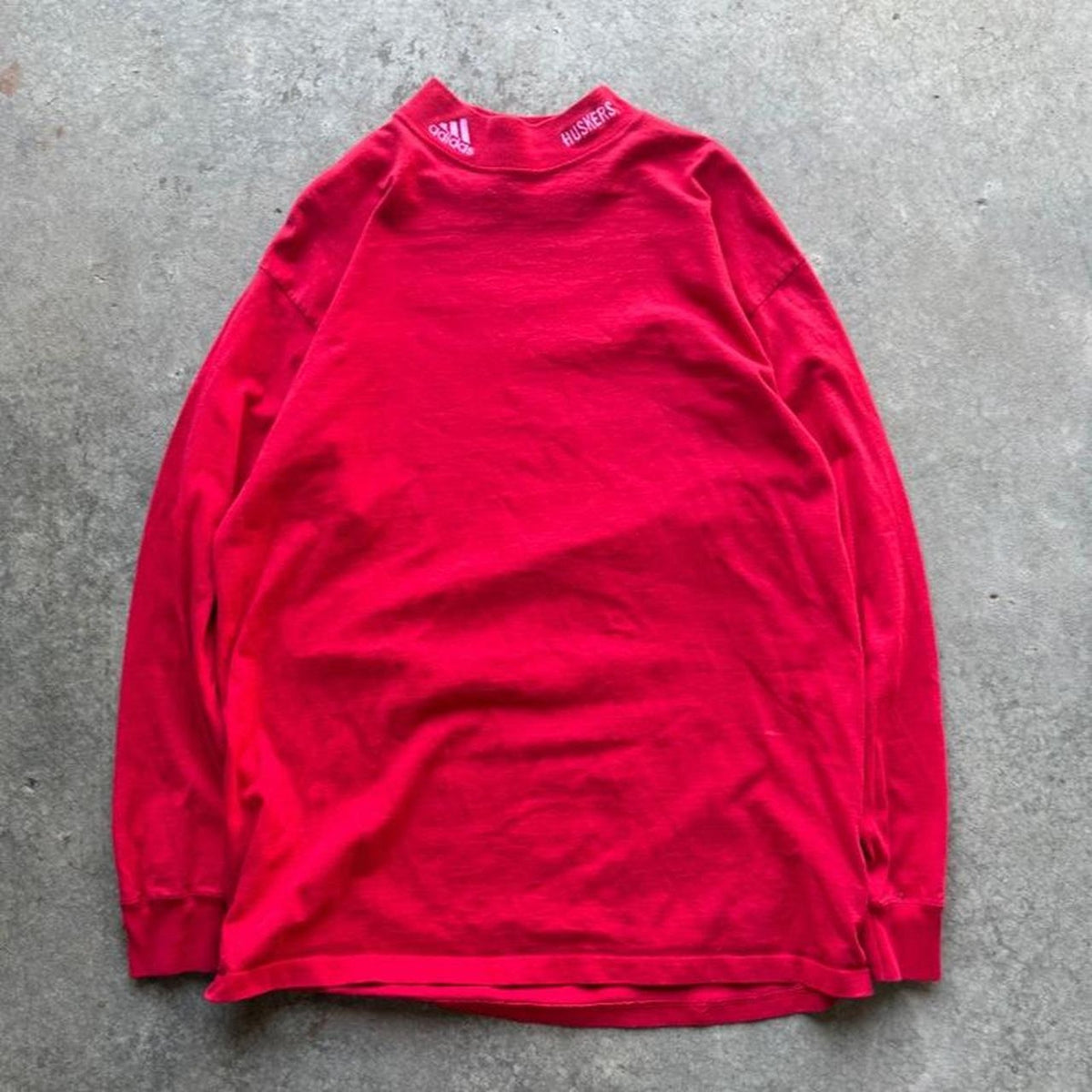 Vintage 90s Adidas Nebraska Huskers Long Sleeve T-Shirt - X-Large