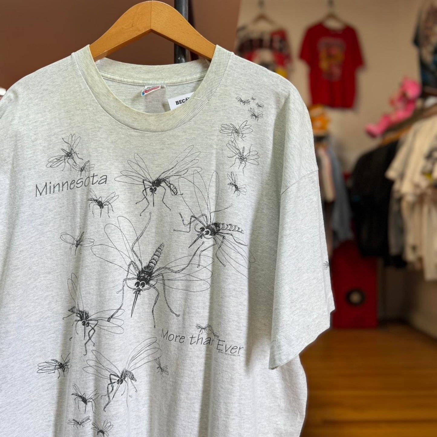 Vintage 90s Minnesota Mosquito All Over Print T-Shirt