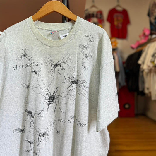 Vintage 90s Minnesota Mosquito All Over Print T-Shirt