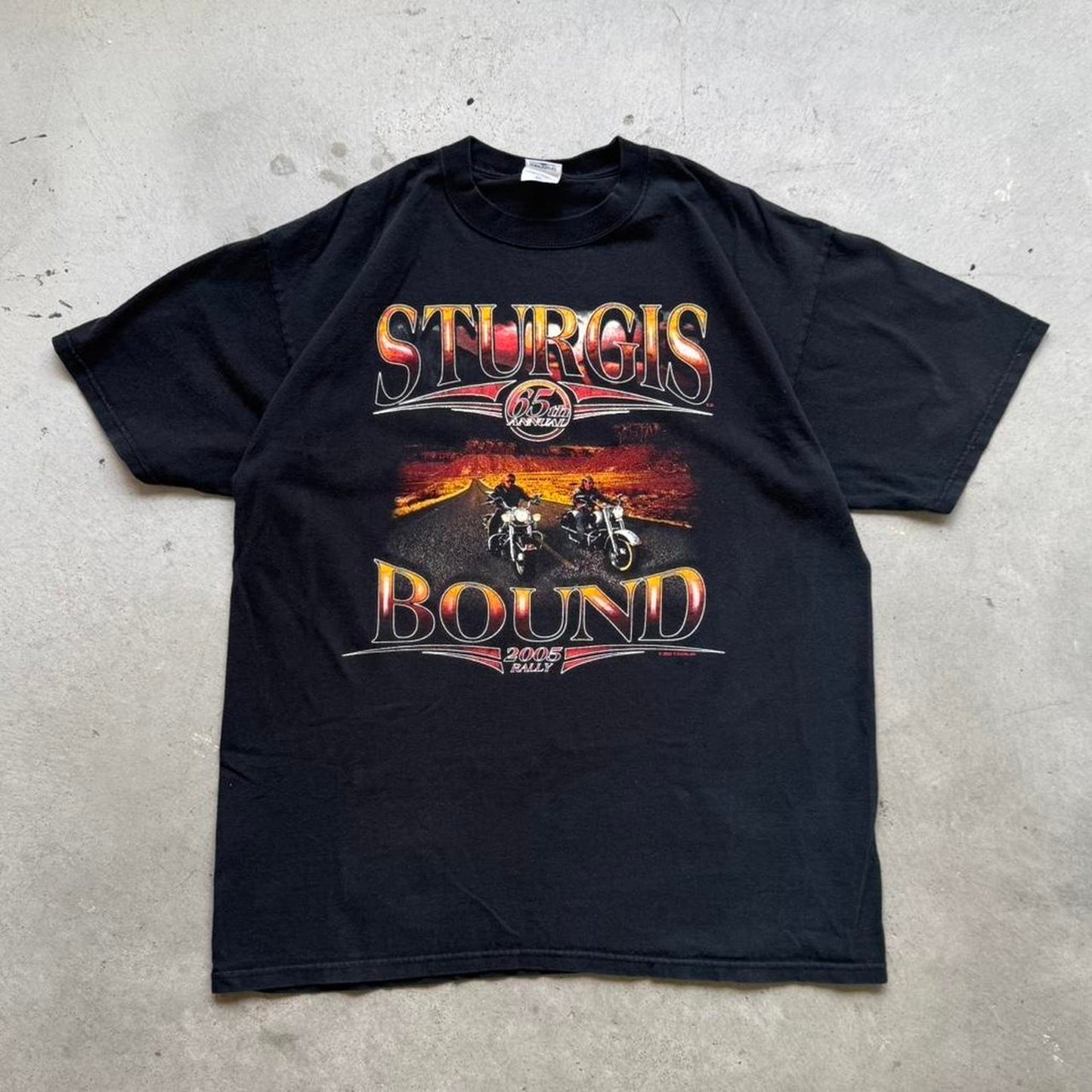 Vintage 2005 Sturgis Bound Motorcycle Biker T-Shirt - X-Large