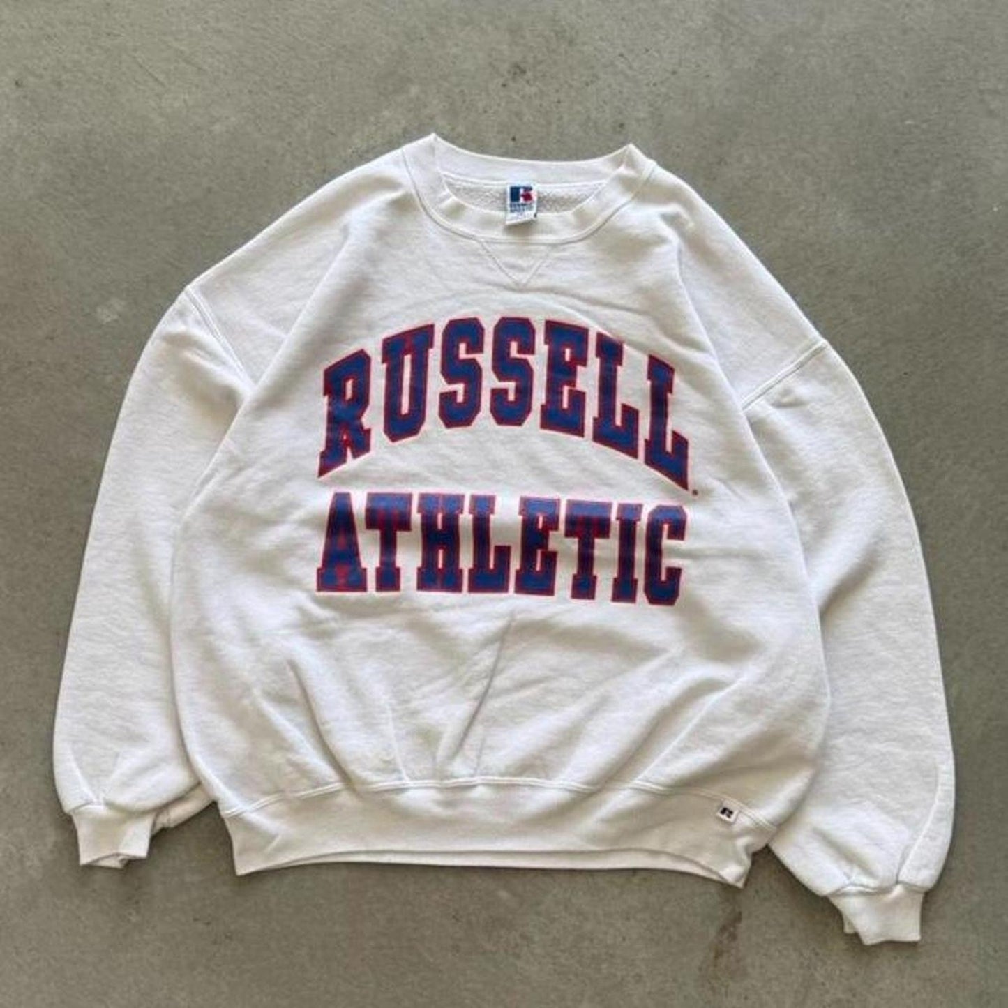 Vintage 90s Russell Athletic Distressed Crewneck - XX-Large