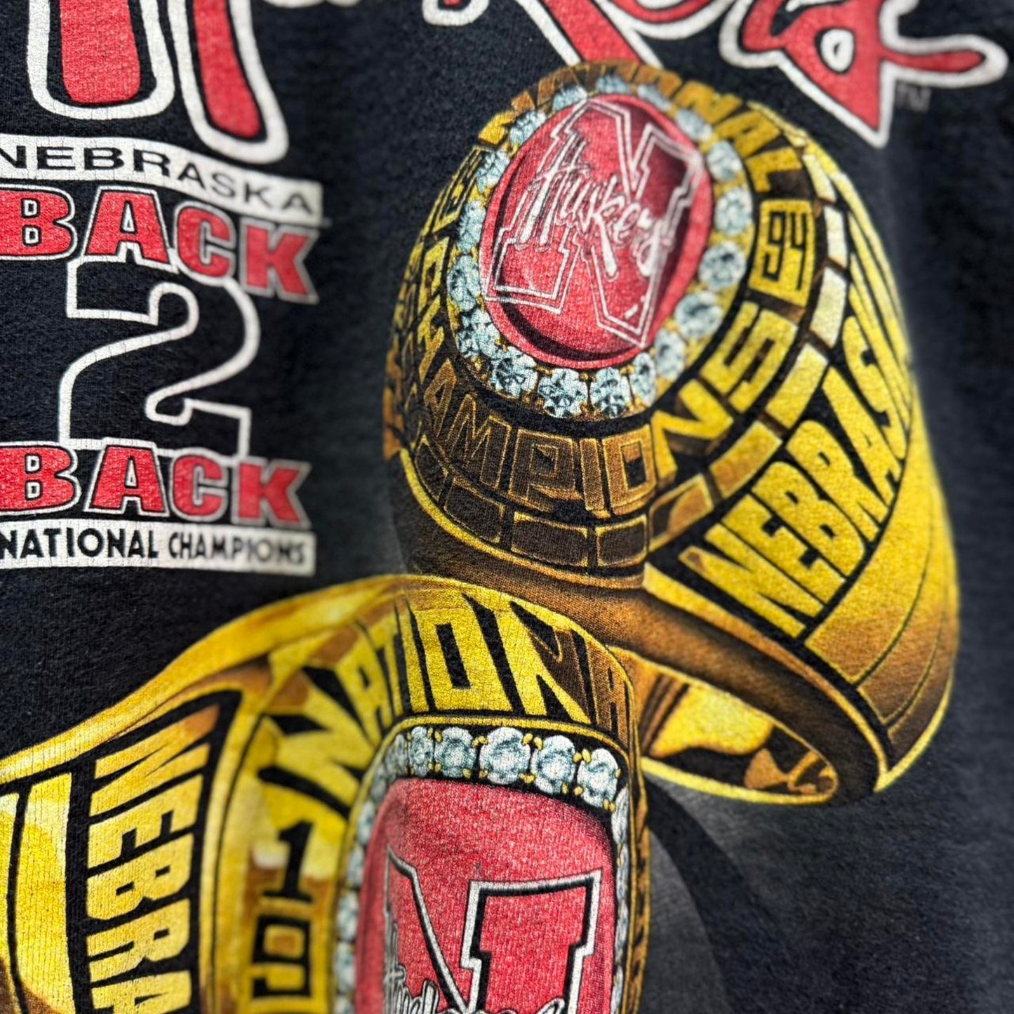 Vintage 90s Nebraska National Championship Double Ring Crewneck - Large (W)