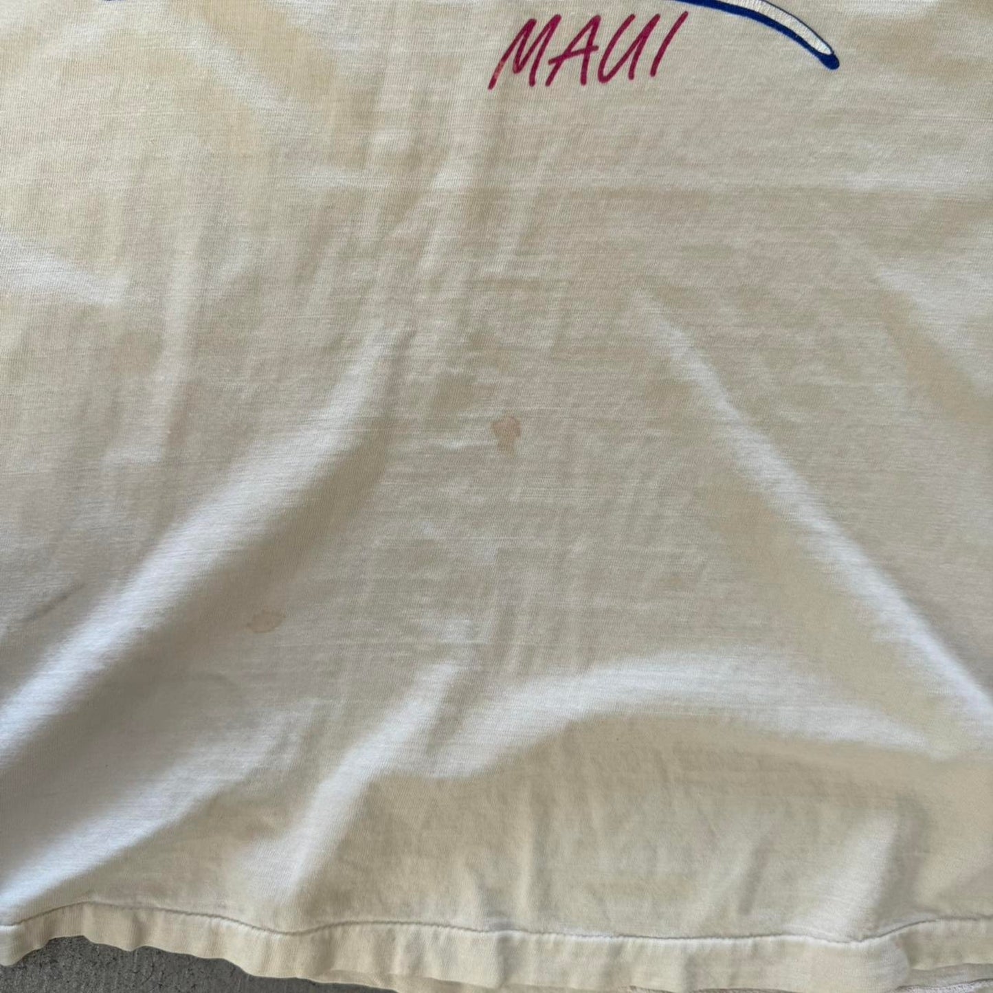 Vintage 80s Cruise Maui Beach Tourist T-Shirt - X-Large (W)