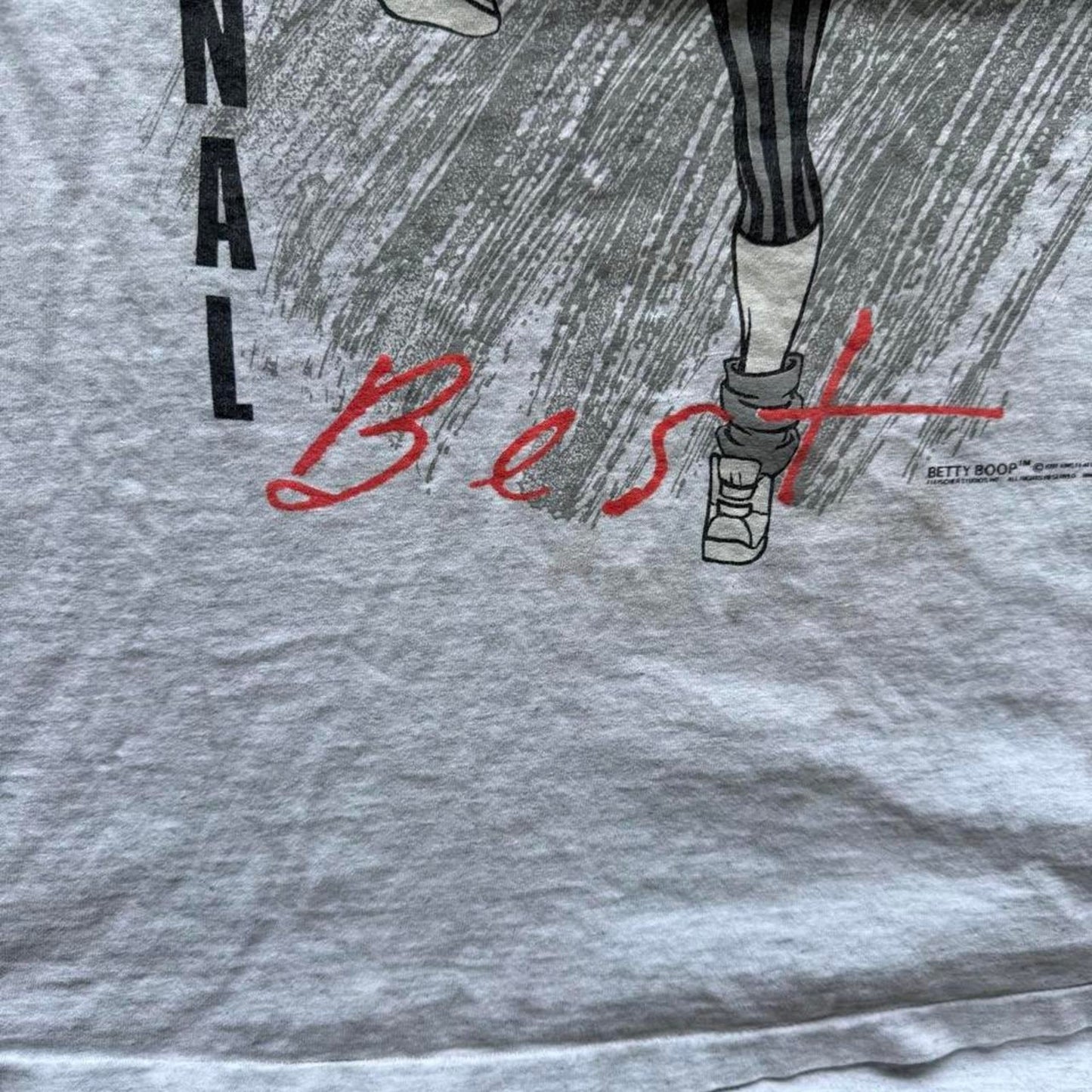Vintage 90s Betty Boop Cartoon Yoga T-Shirt - Large