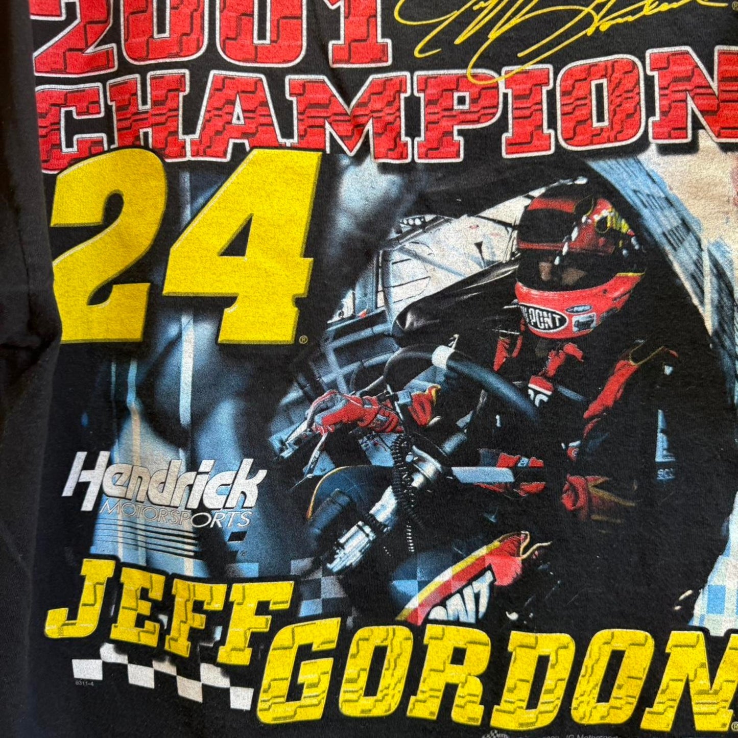 Vintage Jeff Gordon 2001 Champion NASCAR Racing T-Shirt - Large