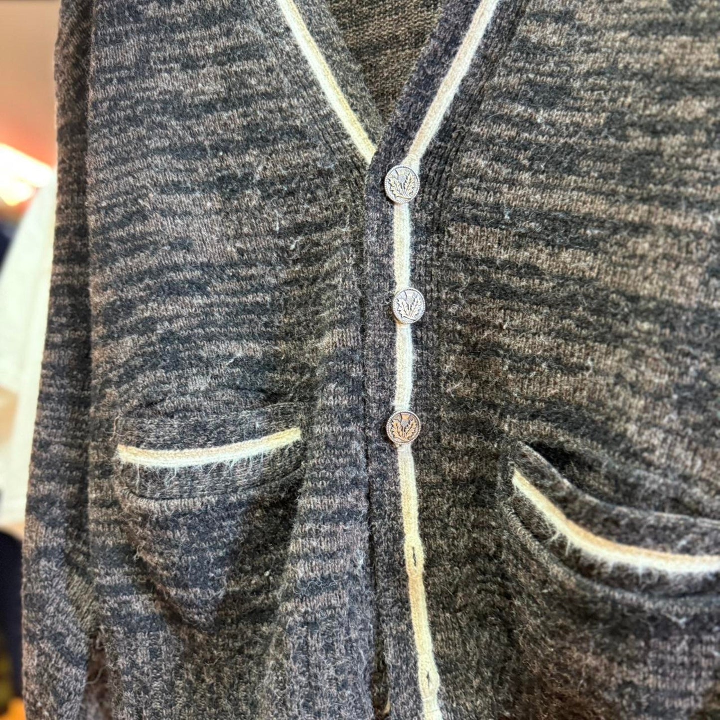 Vintage 70s McGregor Brindle Cardigan Sweater - Large