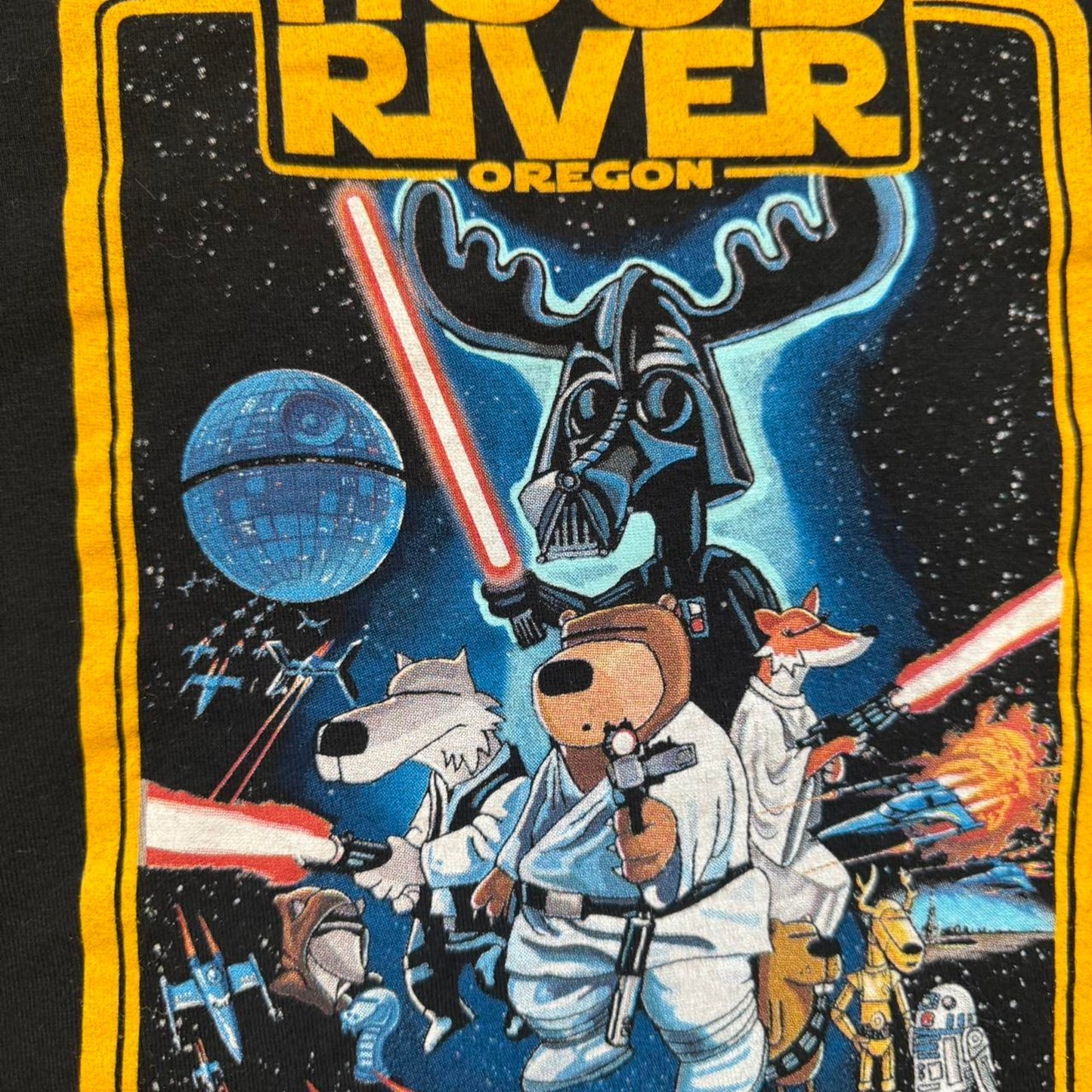 Vintage 90s Star Wars Hood River Oregon Parody T-Shirt - X-Large