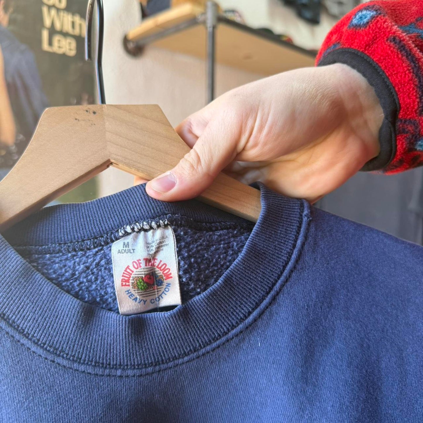 Vintage 90s Nebraska Huskers Plaid N Crewneck - Medium