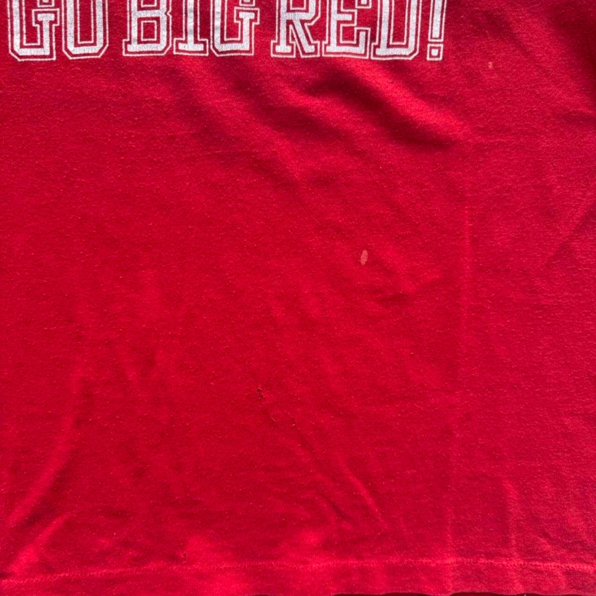 Vintage 80s Nebraska Huskers Go Big Red Text T-Shirt - X-Large