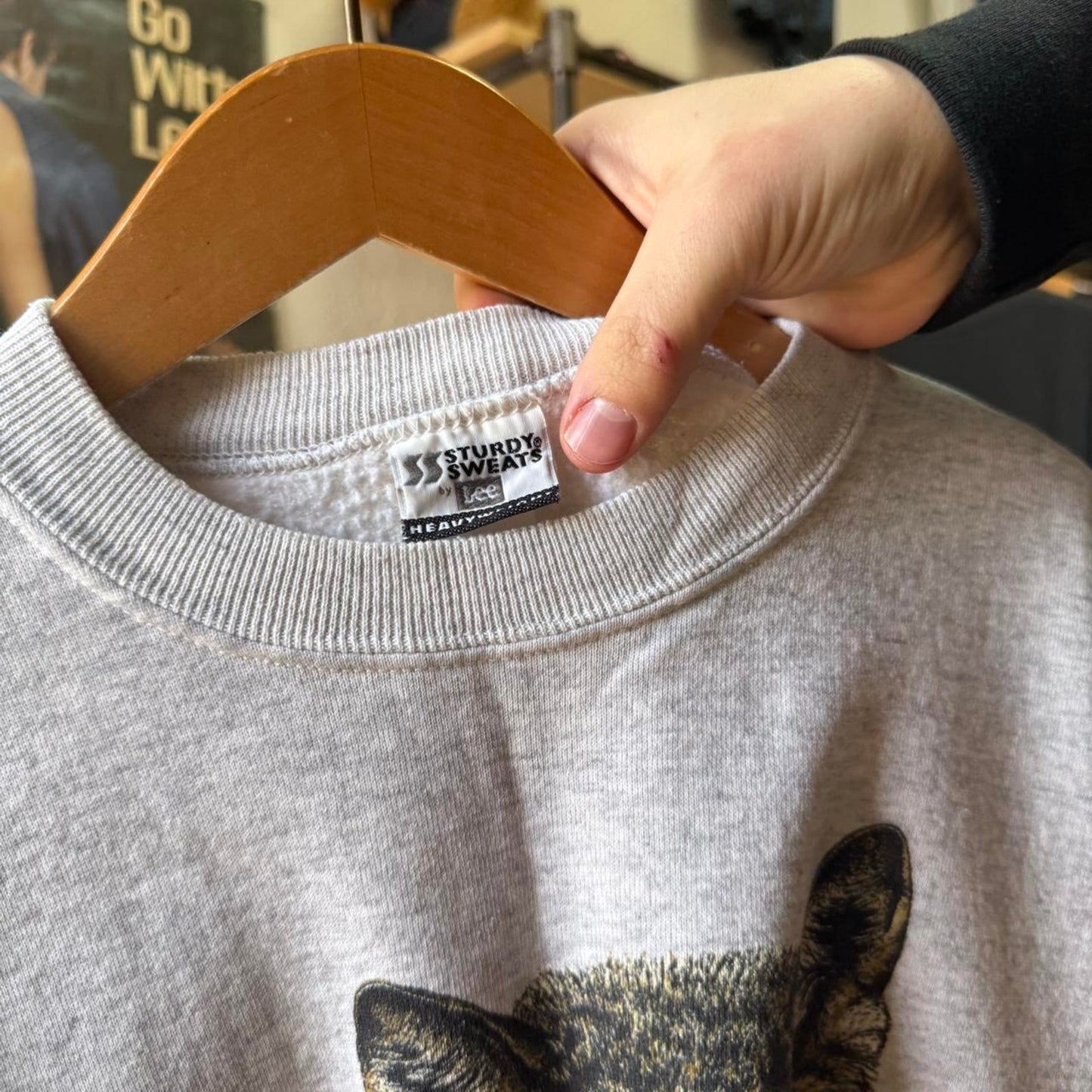 Vintage 90s Wolf Animal Nature Crewneck - Large