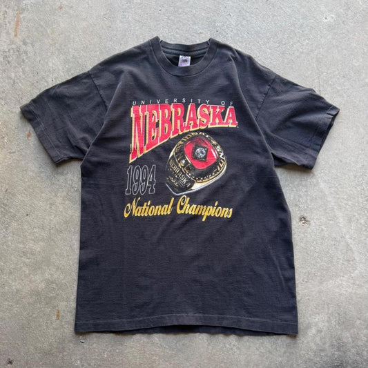 Vintage 1994 Nebraska Huskers National Champion Ring T-Shirt - X-Large