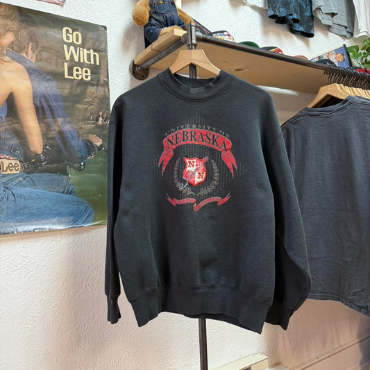 Vintage 90s Nebraska Huskers Football Crewneck - Large
