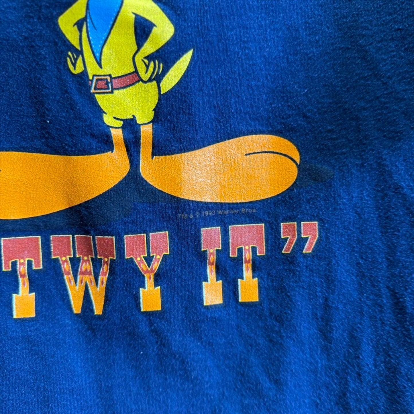 Vintage 90s Tweety Cowboy Looney Tunes Cartoon T-Shirt