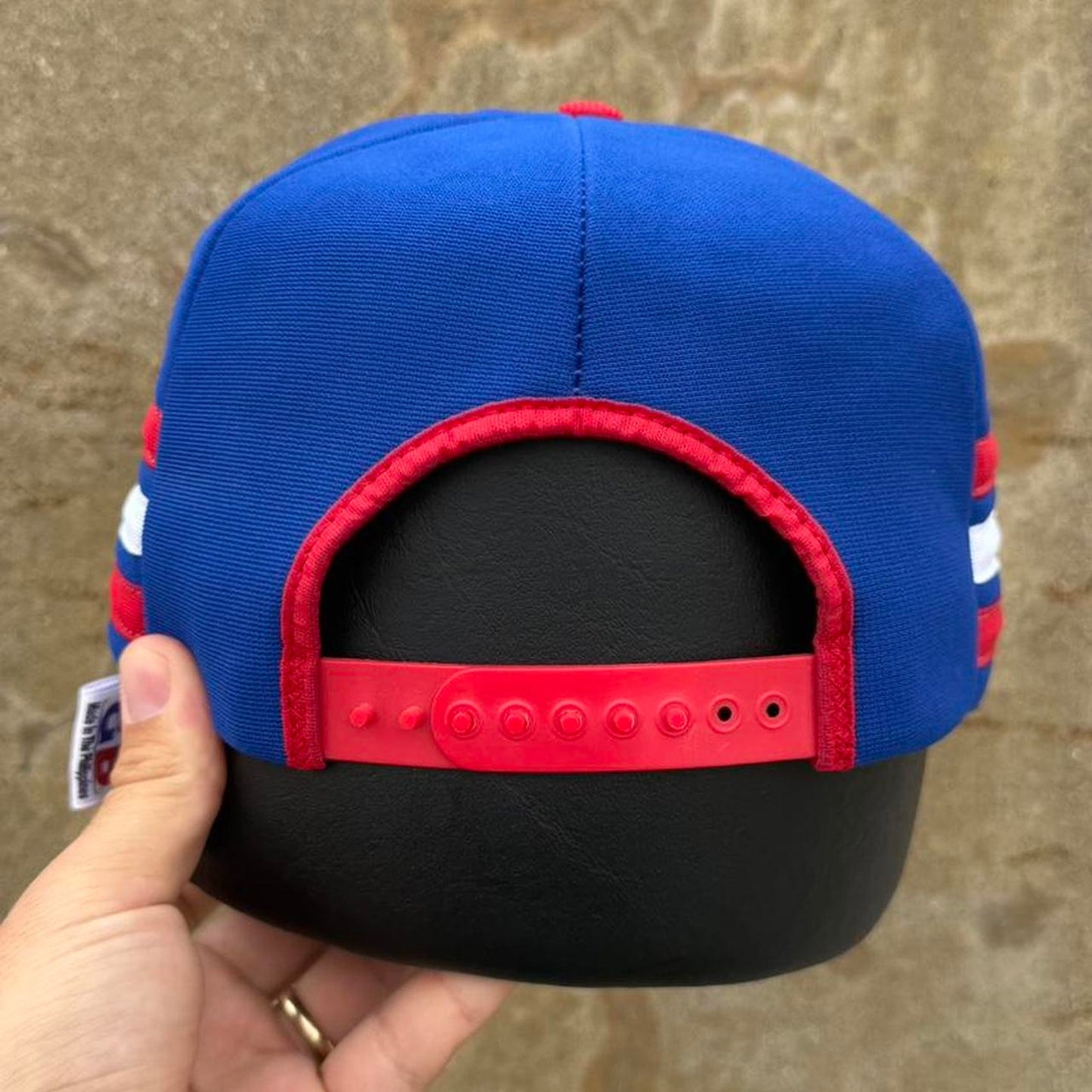 Vintage 80s Pepsi Cola Louisville Kentucky Three Stripe Trucker Cap