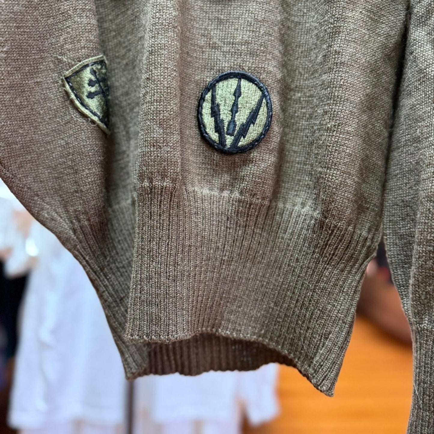 Vintage 90s Military Patch Marine Army Sweater - X-Large