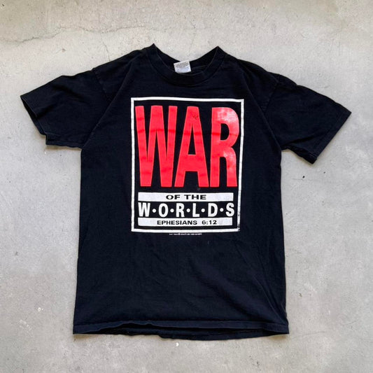 Vintage 90s War of the Worlds Ephesians Jesus T-Shirt - Large