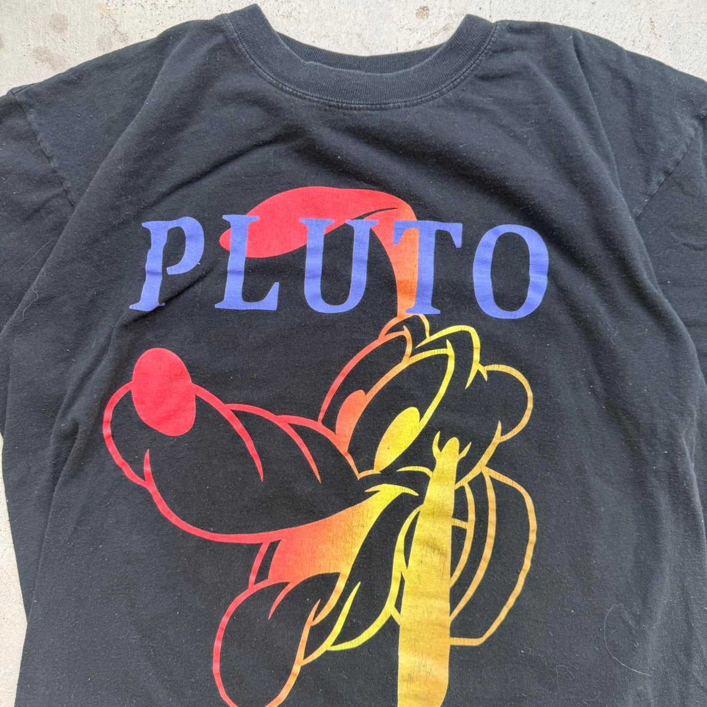 Vintage 90s Disney Pluto Mickey Mouse T-Shirt - Large