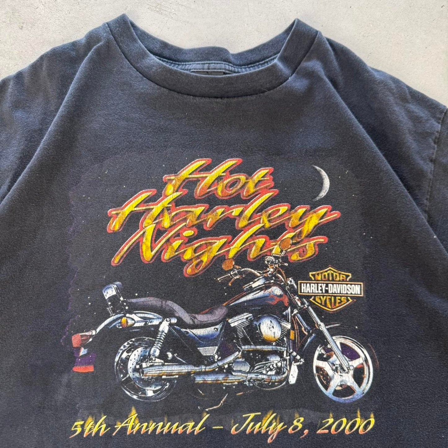 Vintage 2000 Hot Harley Nights Motorcycle Biker T-Shirt - X-Large