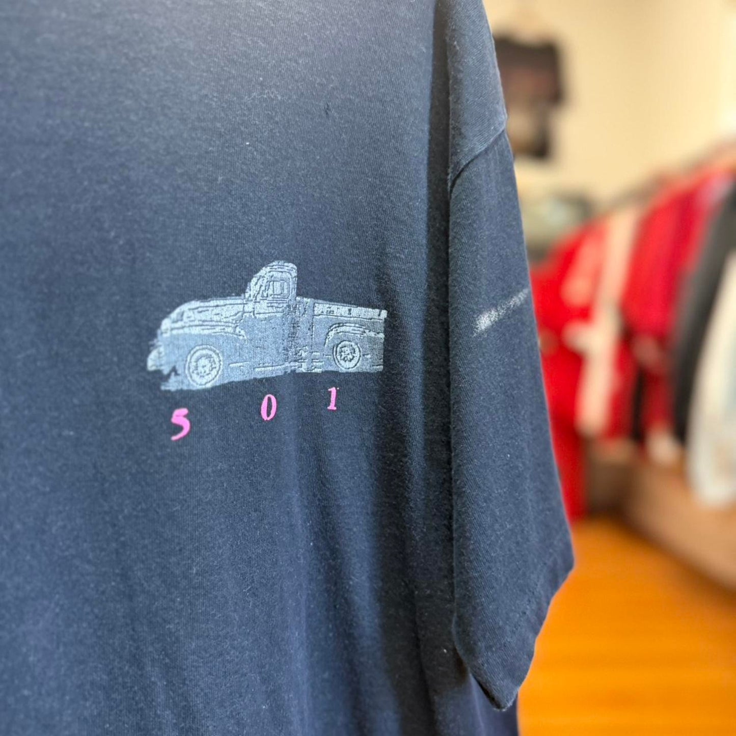 Vintage 90s Levi’s 501 Truck Denim Promo T-Shirt - Large