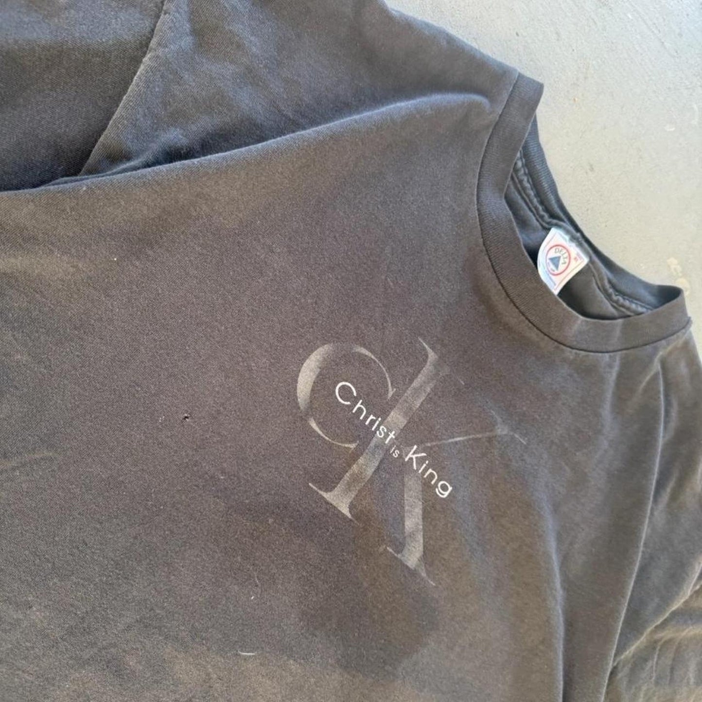 Vintage 90s Christ is King Calvin Klein Parody T-Shirt - X-Large