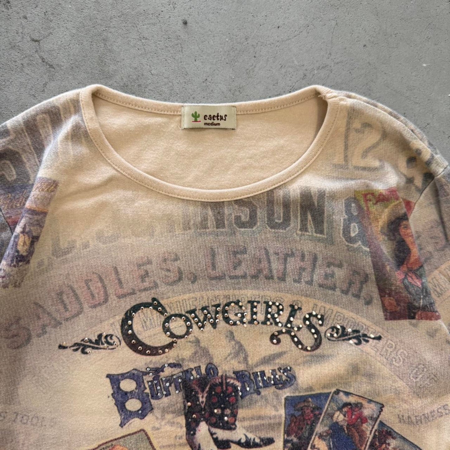Vintage Cowgirls Western Gem Shirt - Medium (W)