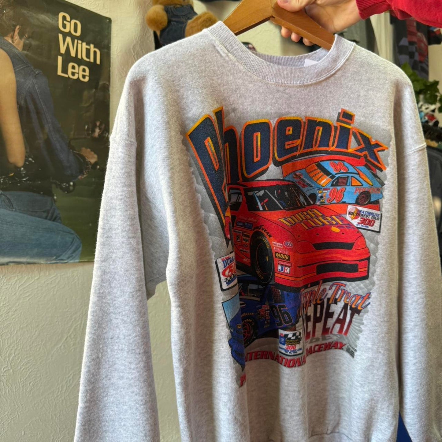 Vintage 90s Phoenix Raceway NASCAR Racing Crewneck - Large