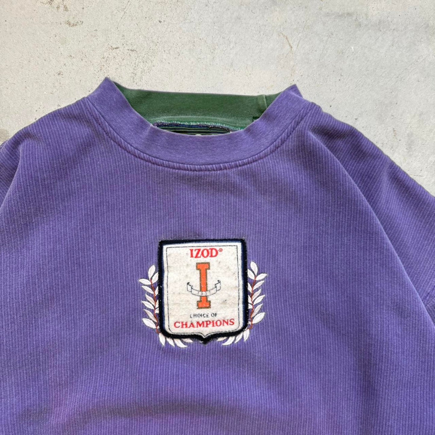 Vintage 90s Izod Crest Branded Crewneck - Large