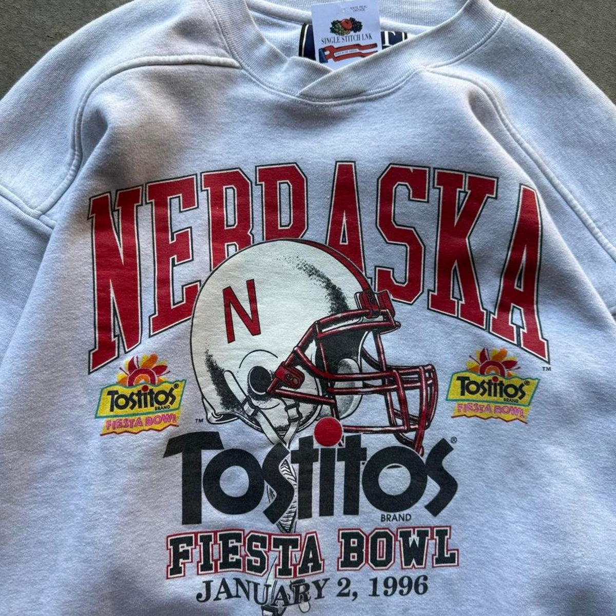 Vintage 90s Nebraska Huskers Tostitos Fiesta Bowl Crewneck - X-Large