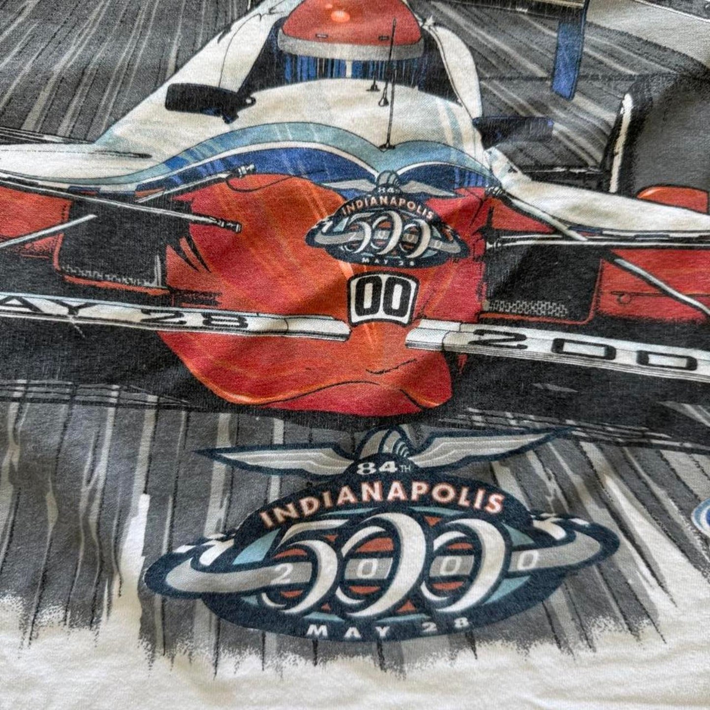 Vintage Indy 500 Racing Race Car T-Shirt - X-Large