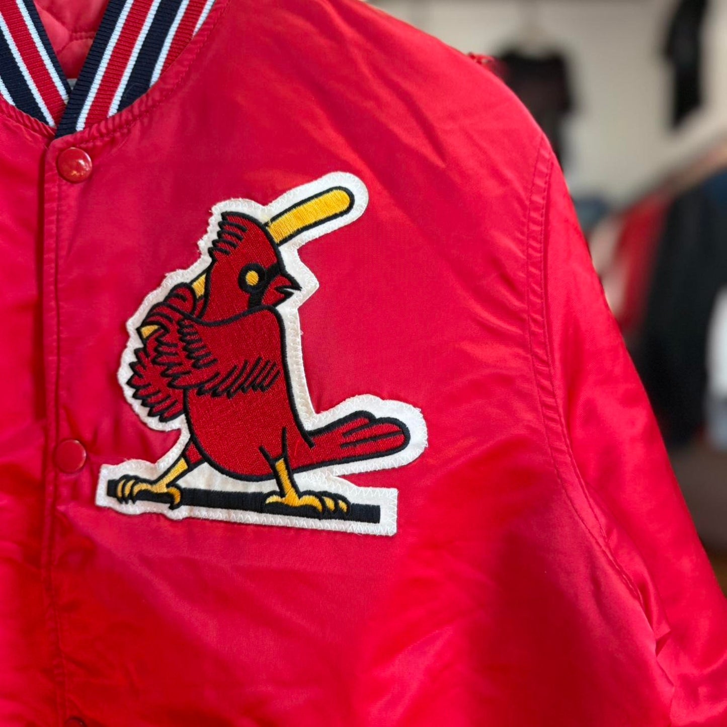 Vintage 90s Saint Louis Cardinals Starter Satin Jacket - Medium