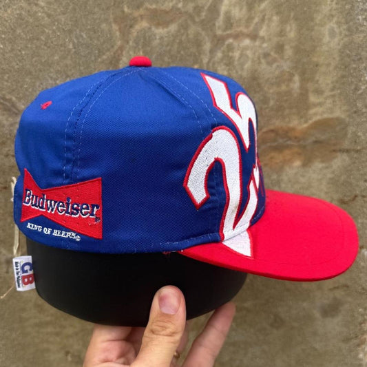Vintage 90s NASCAR Ken Johnson Budweiser Racing Snapback