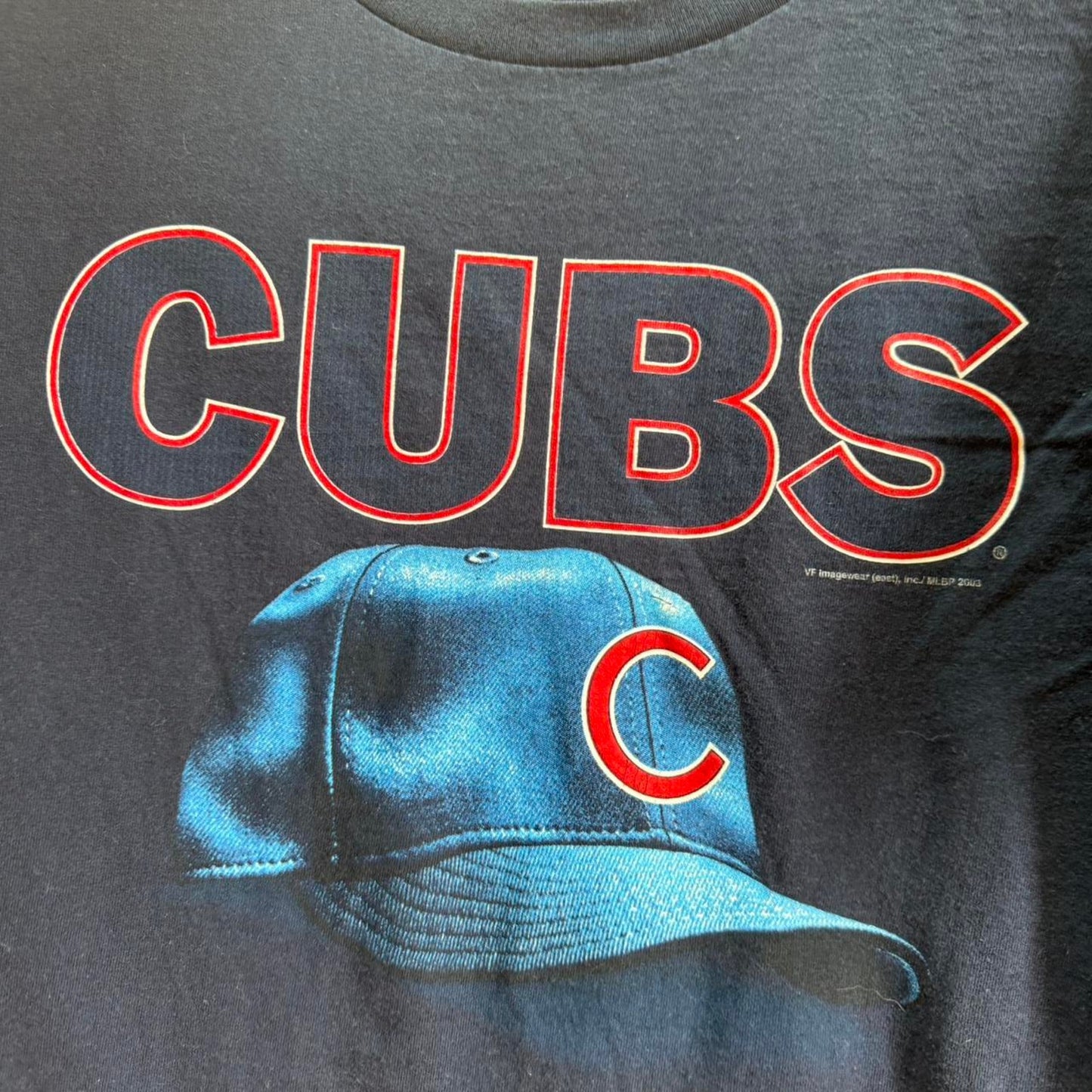 Vintage Chicago Cubs Hat MLB T-Shirt - Large (W)
