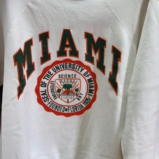 Vintage 90s University of Miami Crest Crewneck