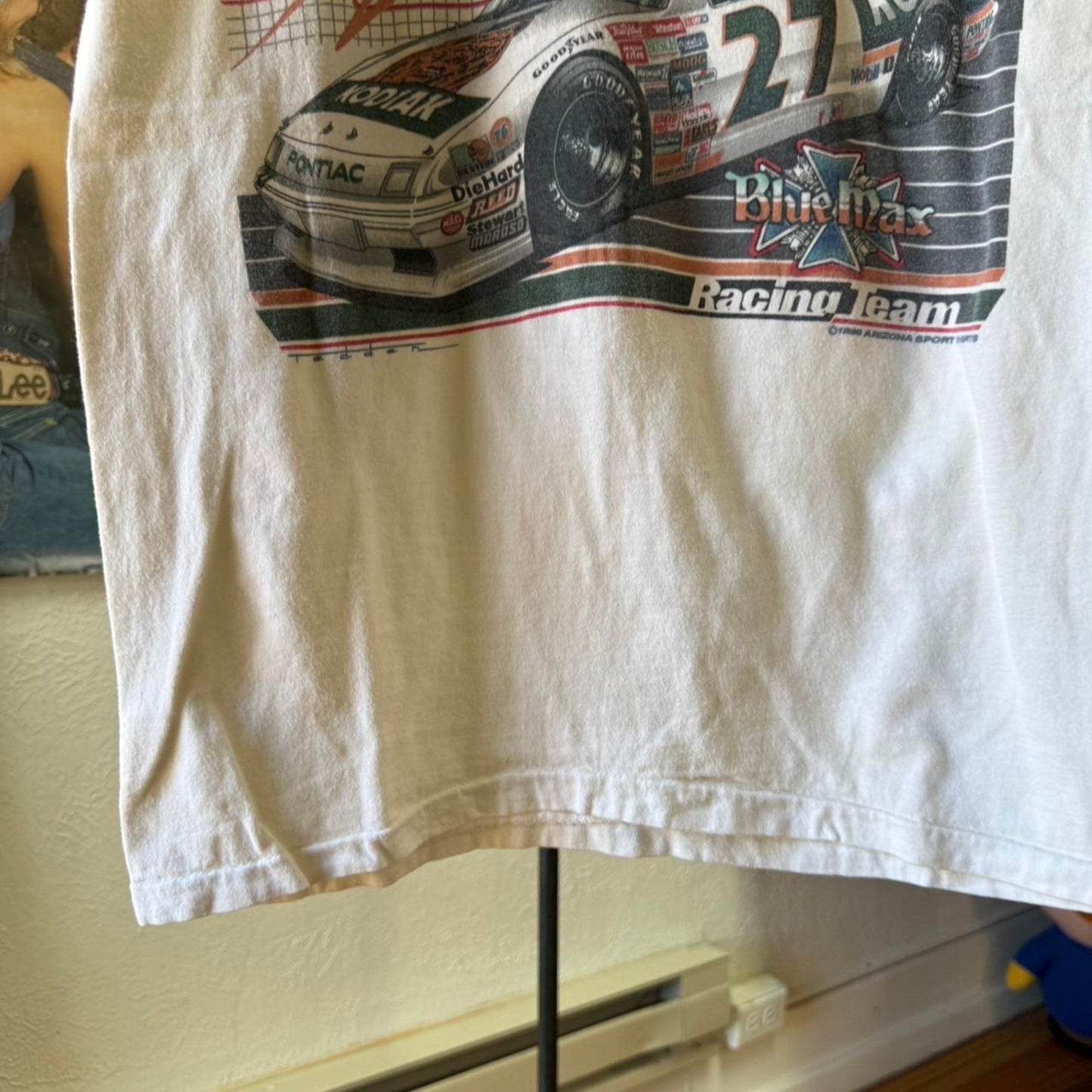 Vintage 90s Rusty Wallace NASCAR Racing Race Car T-Shirt - Medium