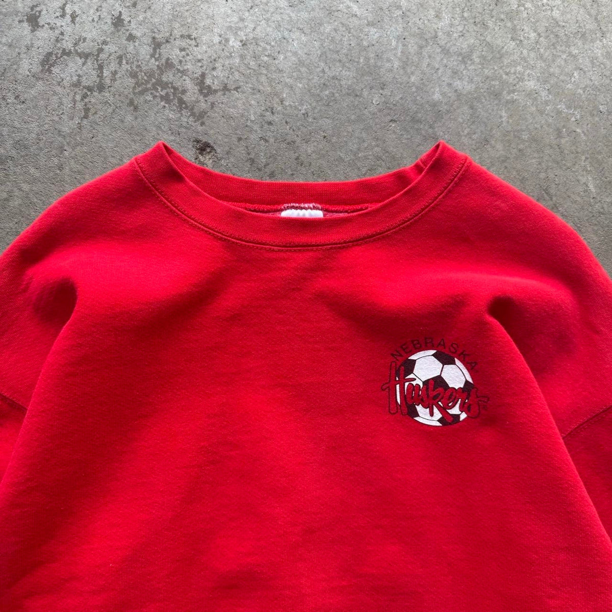Vintage Nebraska Huskers Soccer Crewneck - X-Large