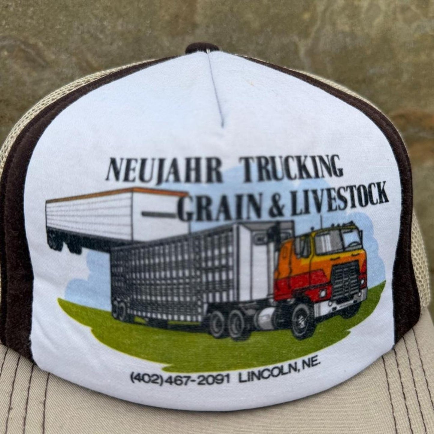 Vintage 80s Trucking Grain and Livestock Nebraska Trucker Cap