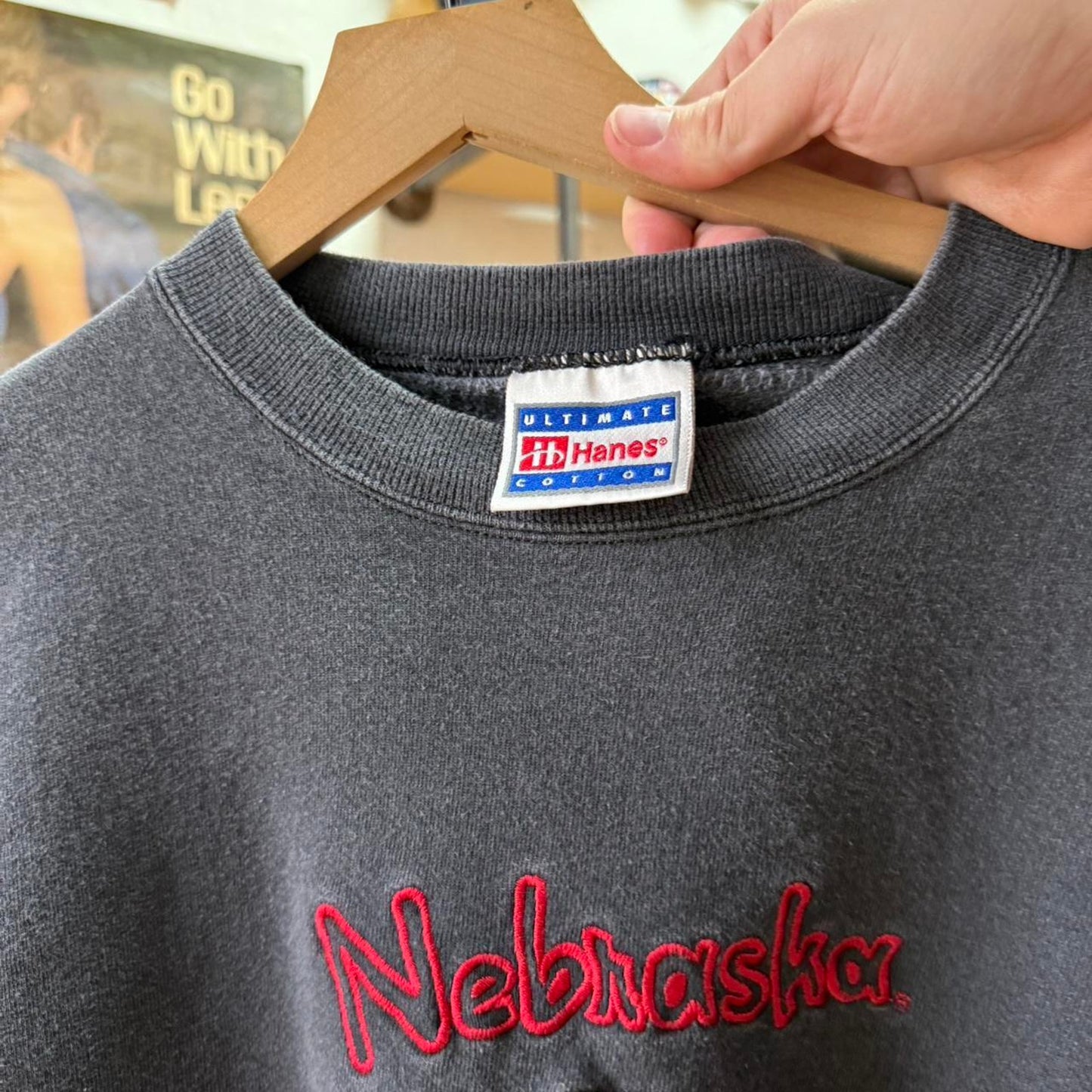 Vintage 90s Nebraska Huskers Embroidered Crewneck - X-Large