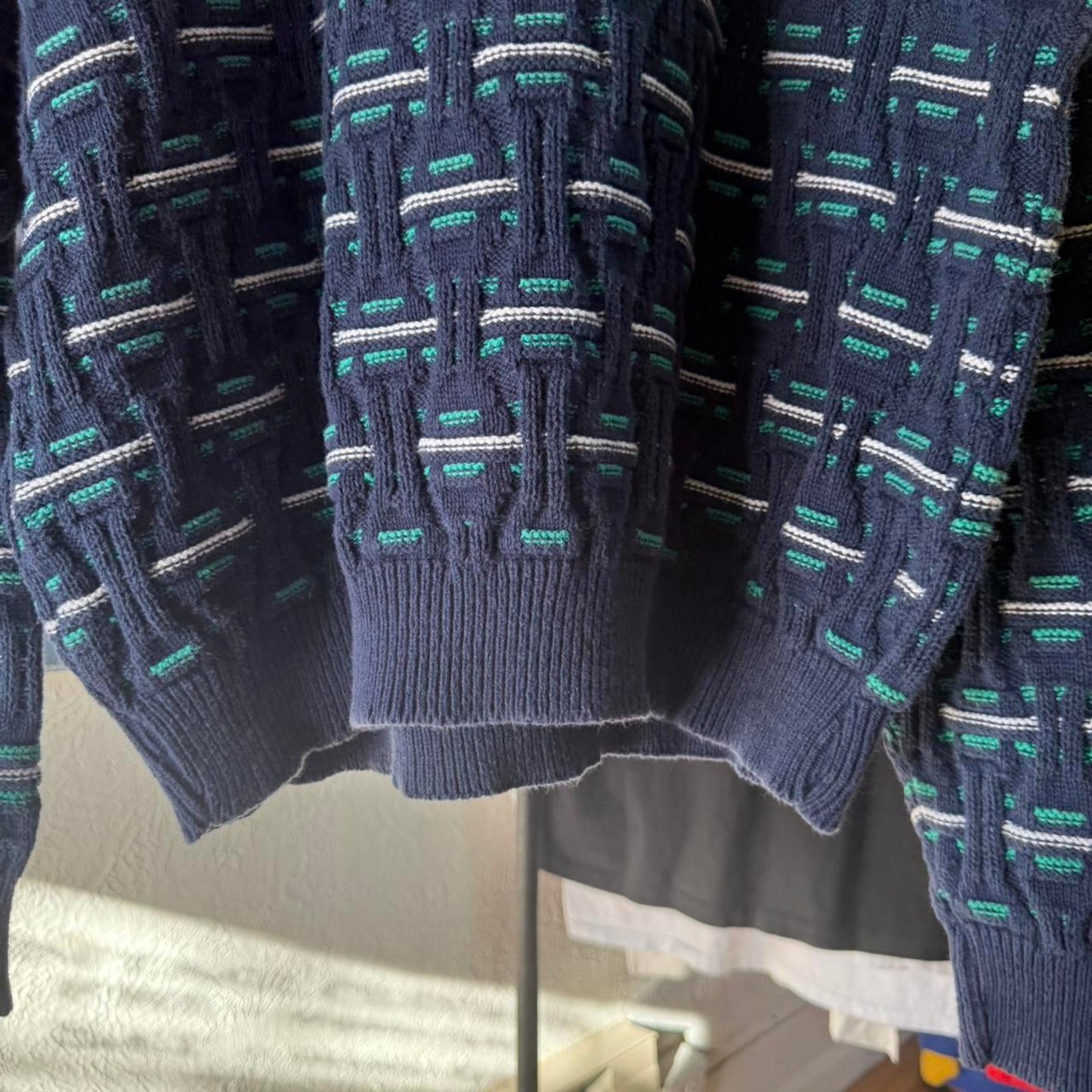 Vintage 90s Patterned Knit Sweater - X-Large