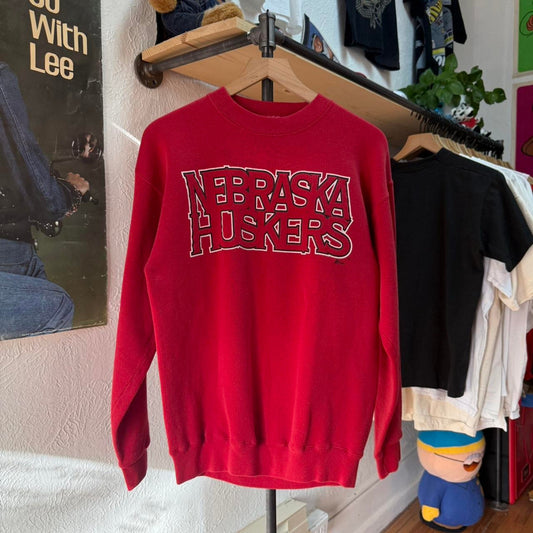 Vintage 90s Nebraska Huskers Spell Out Crewneck - Medium
