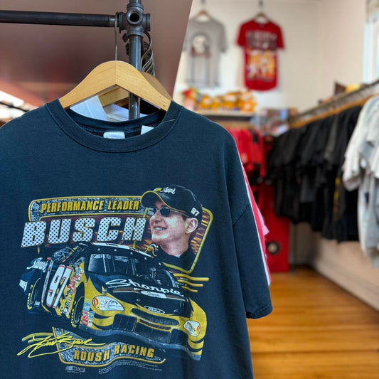 Vintage 90s NASCAR Racing Race Car Busch T-Shirt