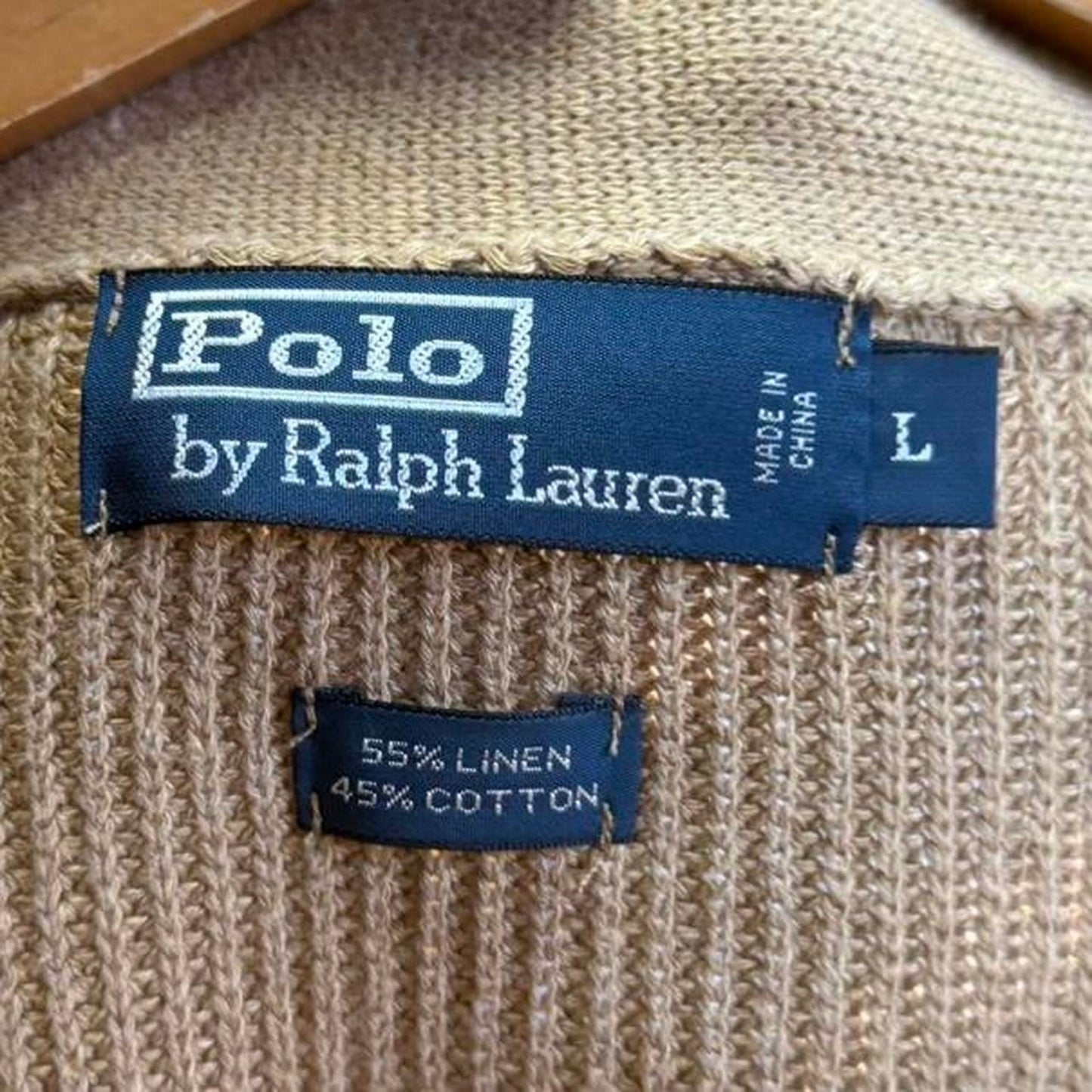 Vintage 90s Polo Ralph Lauren Tri Pocket Cardigan - Large