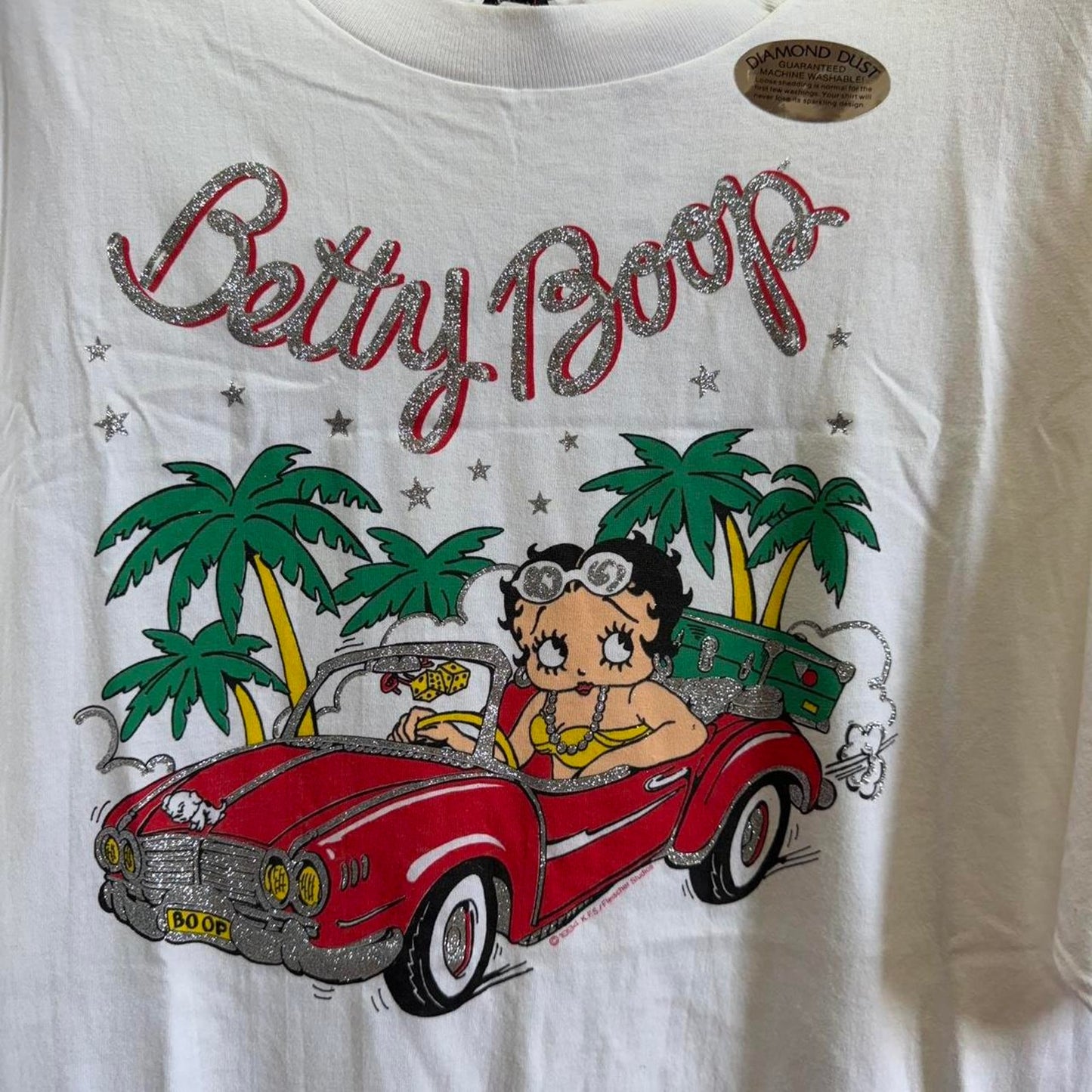 Vintage 90s Betty Boop Glitter Cartoon T-Shirt