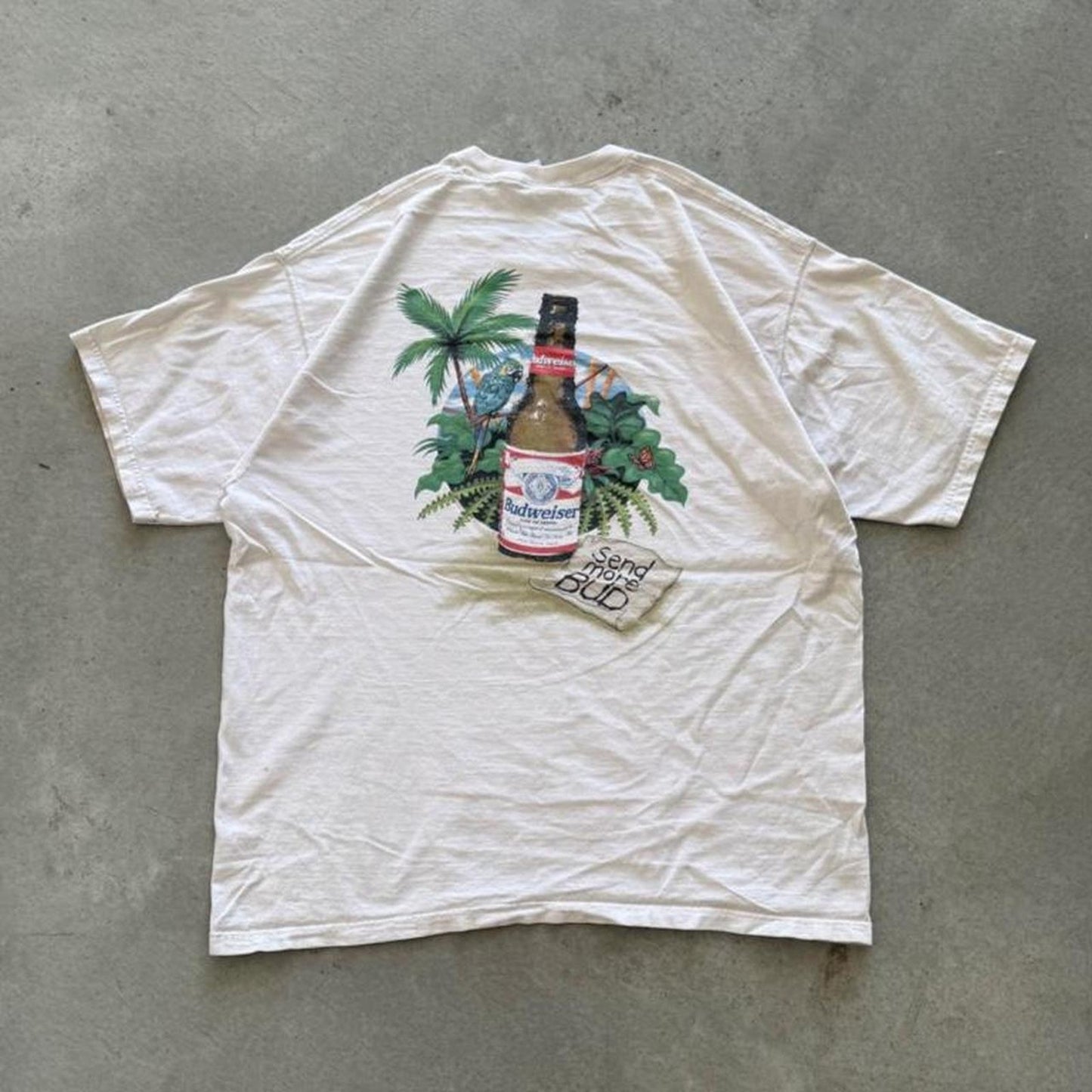 Vintage 90s Budweiser Island Alcohol Beer Promo T-Shirt - X-Large